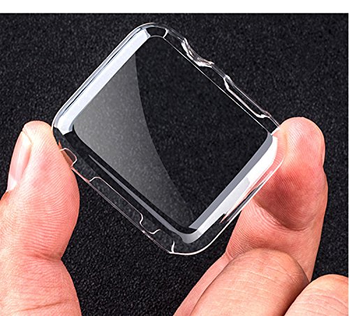 Apple Watch 1 Case , Sfmn 2- Pack iwatch 1 38mm Case Ultra-Slim Cystal Clear Full Coverage All-around PC Hard Cover Case for Apple Watch Series 1 38MM (Clear+Gray)( 2Pack-38MM) - Thumbnail 6