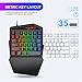Pathside One Hand Gaming Keyboard Gaming keypad Mini Gaming Keyboard for HXSJ V100 Ergonomic Multicolor Backlight RGB Gaming Keyboard Colorful Backlight (Black)thumb 2