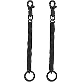 PATIKIL Retractable Coil Springs Keychain Anti-lost Key Chain Holder Lanyard Cord with Metal Lobster Clasp Keyring