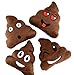 4E's Novelty Emoji Poop Pillow Party Favors for 12-12 Small Emoji Pillows (5 inch) and 1 Emoji Poop Plush hat and 1 Pack of 12 Emoji Stickers