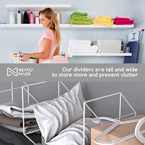 Neatly Made Shelf Dividers for Wood Shelves 8Pack Sturdy and