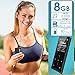 Bluetooth MP3 Player, Wrcibo 8GB Music Player MP3 with FM Radio and Voice Recorder, Touch Button, Lossless Sound, All Metal Body, 1.8 Color Screen, 80 Hours Playback, Expandable to 64GB