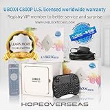HOPE OVERSEAS 2018 unblock tech Model ubox4 c800 Plus US Licensed Version tv Box Contain Extreme Surprise Accessories with Official World Wide Certification