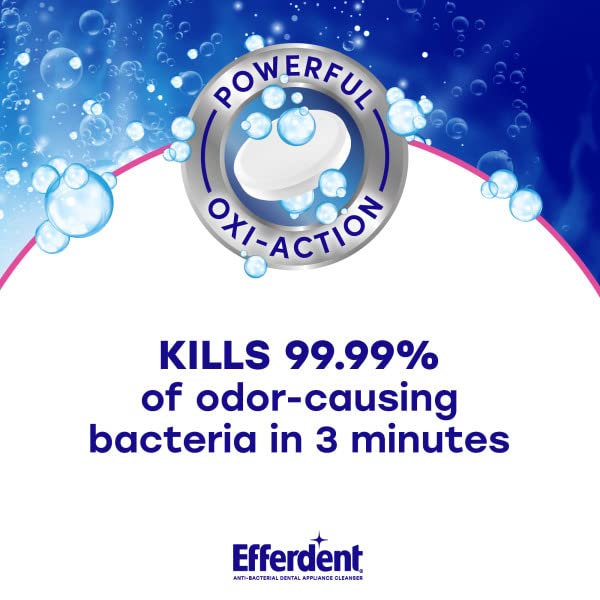 EFFERDENT DENTURE CLEANER TABLETS – DENTAL APPLIANCES, ALIGNERS, MOUTH GUARD, AND RETAINER CLEANER TABLETS, COMPLETE CLEAN, 126 COUNT