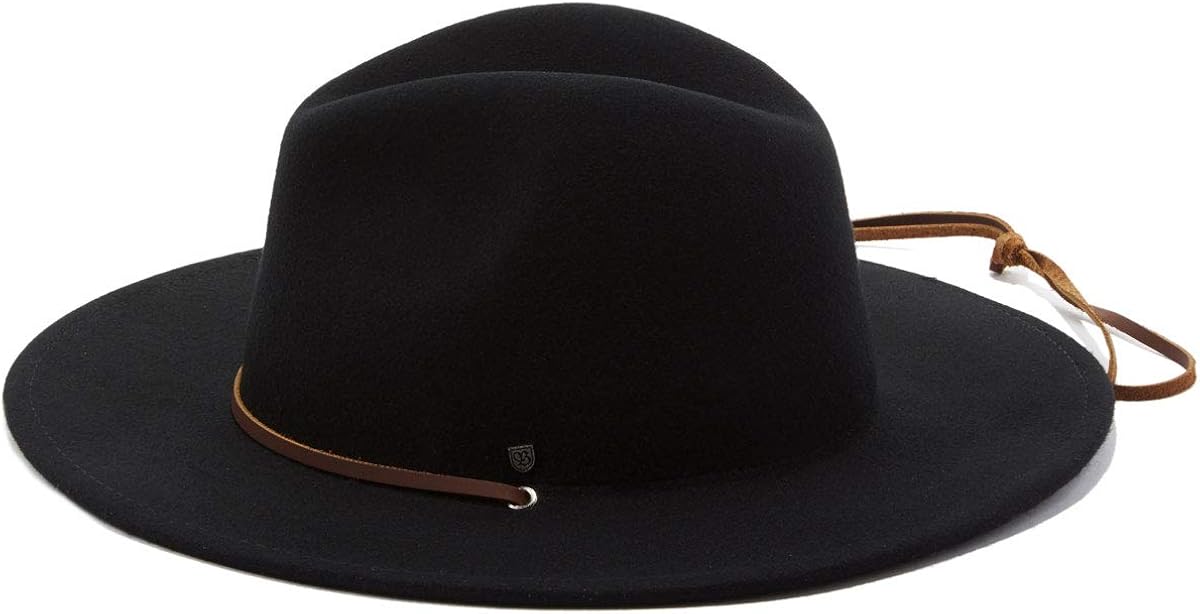 Brixton Men's Field Wide Brim Felt Fedora Hat: Clothing
