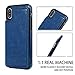 iPhone Xs Max Wallet Case, iPhone Xs Max Case with Credit Card Holder, Shuyo Premium Leather Kickstand Durable Shockproof Protective Cover for iPhone Xs Max (6.5 Inch) - Blue