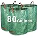 Gardzen 3-Pack 80 Gallon Garden Bag - Reuseable Heavy Duty Gardening Bags, Lawn Pool Garden Leaf Waste Bag