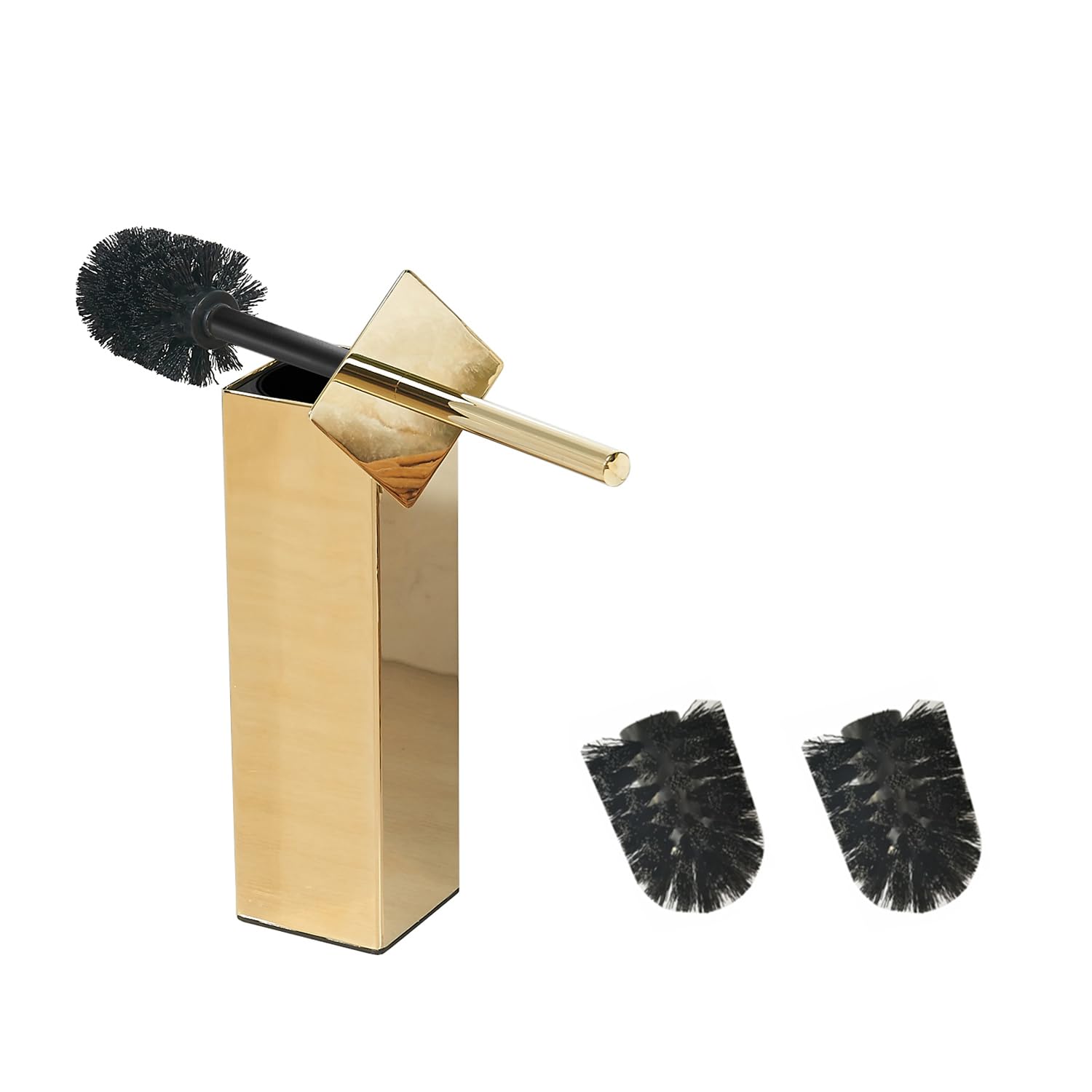 BGL Stainless Steel Material Stand Toilet Brush Holder For Bathroom And Hotel (gold)