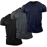 ReedCA Men’s Basic Crewneck T-Shirts, 3-Pack Cotton Plain Short Sleeve Tees