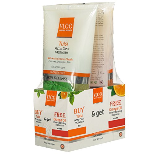 Buy Vlcc Tulsi Acne Clear Face Wash, 150ml with free Vlcc Orange Oil