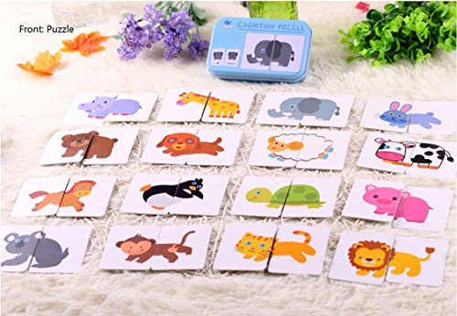 image for BabyPrice 32pcs Anti-tear Flash Cards Learning Alphabet Puzzle Cards, 