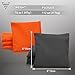 JBM Forbidden Road Cornhole Bag Bean Bags Pack of 8 for Tossing Core Hole Games with Duck Canvas Material Cover and PP Plastic Pellets Inside (Orange & Black, 14OZ)