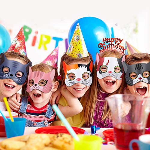 image for Blulu 16 Pieces Kitty Cat Theme Birthday Party Supplies, Halloween Cat