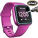 QIBOX Screen Protector Compatible with Versa Lite Edition, 4-Pack Waterproof Tempered Glass Screen Protector Compatible with Versa Smart Watch 2019 [Crystal Clear]