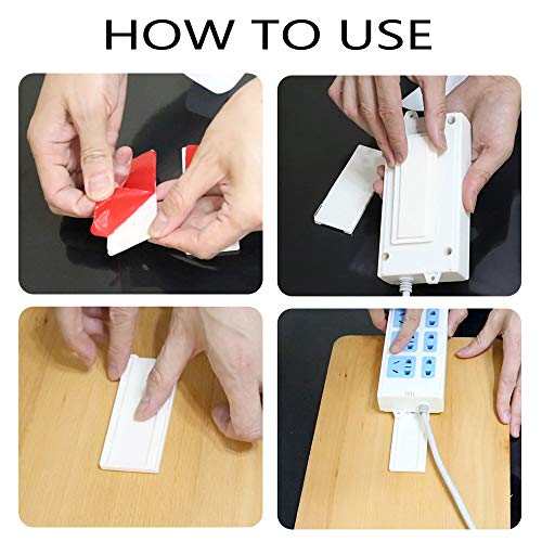 DCONMEE Self Adhesive Power Strip Fixator, MultiFunction PunchFree
