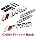 BENZEE 4pcs Sets AM80 TRD Racing Front Grille + Fender Side Sticker + Back Sticker Car Emblem Badge For TOYOTA COROLLA RAV4 Camry PRIUS REIZ