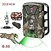Game Trail Camera 1080P 12MP with Sound Scouting Camera with 2.4in LCD Screen No Glow Black Infrared Night Vision 0.5s Trigger Speed IP66 Waterproof for Wildlife Hunting Monitoring and Farm Security