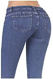 Stretch Butt Lifting Skinny Jeans - High Waisted, Slimming Denim Jeans for women, Pantalones Levantacola Curvify (Indigo Washed, 9, 600)