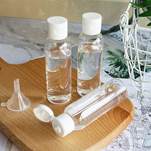  Travel Bottles Tsa Approved，2 oz Plastic Bottles Small Squeeze Bottles Leak Proof Silicone Travel Size Containers With Flip Cap(30 Pack, 2 Funnels Included) - Thumbnail 5