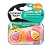 Tommee Tippee Every Day Pacifiers, Symmetrical Design, BPA-Free Silicone Binkies, 6-18m, 2-Count, Colors and Designs Vary
