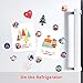 LESFIT Christmas Magnets, 12 Pack 3D Decorative Glass Magnetic Fridge Magnet for Map, Whiteboard and Refrigerator (1.18 inches)