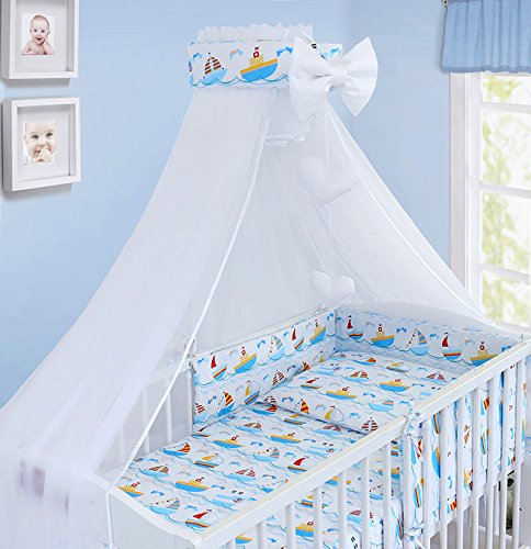 blue cot bumper set