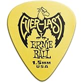 Ernie Ball Everlast Guitar Picks, Yellow 1.5mm, 12-pack (P09195)