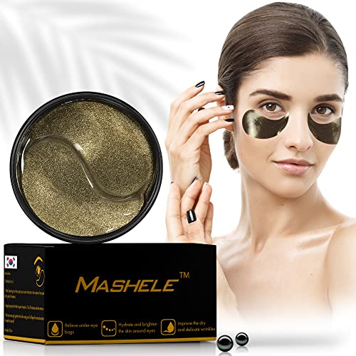 MASHELE Black Pearl Gold Collagen Eye Patch Gift Ready 60 pcs Anti