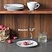 Y YHY 7.3 Inches Porcelain Appetizer Plate Set, White Square Dessert Plates, Set of 4