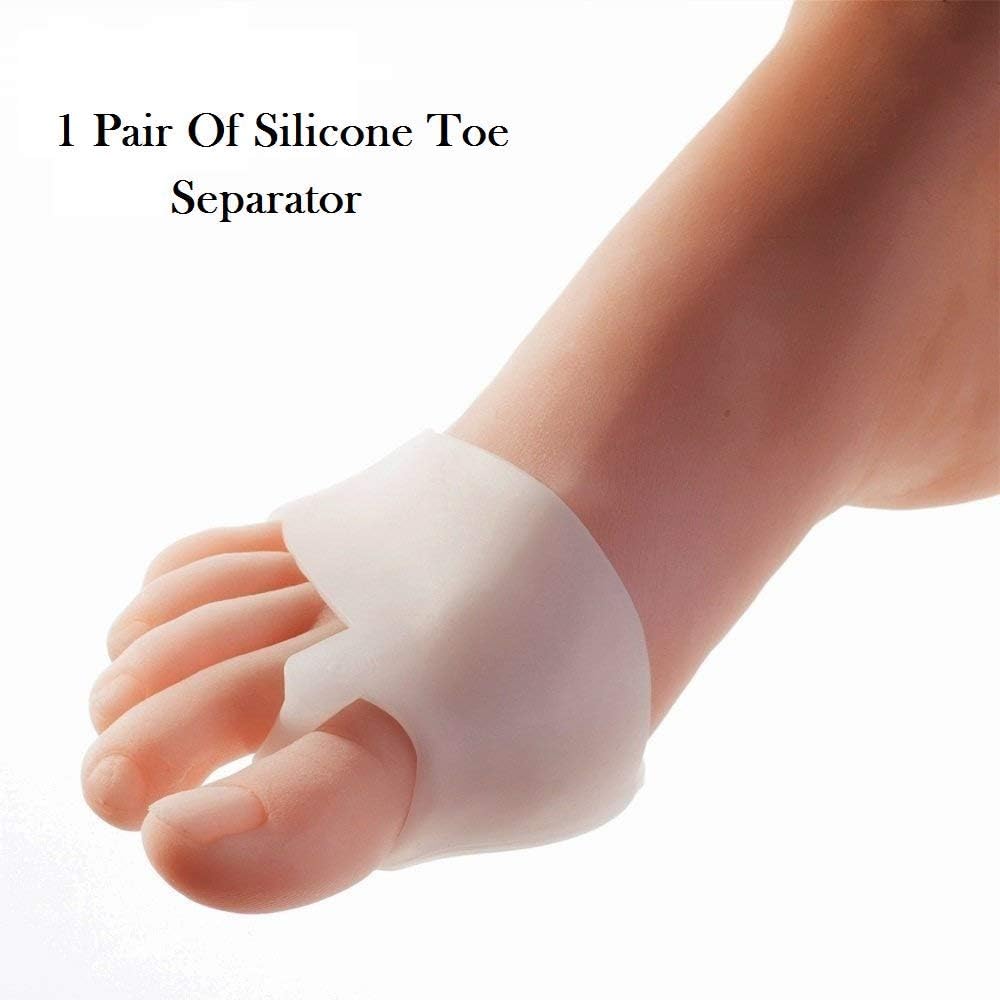 Sozzumi Toe separator for women Pair of Forefoot Metatarsal Pads Ball of Foot Cushions Gel Pad Sleeve for Calluses Blisters and Forefoot Cushioning Prevention Insole Support Diabetic Feet, Morton's Neuroma, Callus, Blisters, Bunion for Men Women (White)