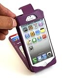 iPhone 5/5S Flip Premium PU Synthetic Leather Wallet Case - Navor (Purple)