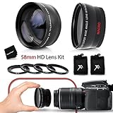 PRO 58mm Lens Attachment for all 58mm Lenses (3) Tele & Wide Angle Set)