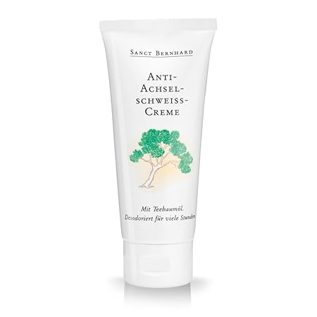 Sanct Bernhard Anti-Achselschweiß-Creme mit Teebaumöl, Schafgarbe, Salbei 100 ml