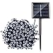 Qedertek Solar String Lights, 72ft 200 LED Fairy Christmas Lights, 8 Modes Ambiance Lighting for Outdoor, Patio, Lawn, Landscape, Garden, Home, Wedding (Cool White)