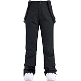 YEEFINE Women's Snow Ski Pants Insulated Winter Warm Outdoor Waterproof Snowboard Pants Bibs Detachable Suspender