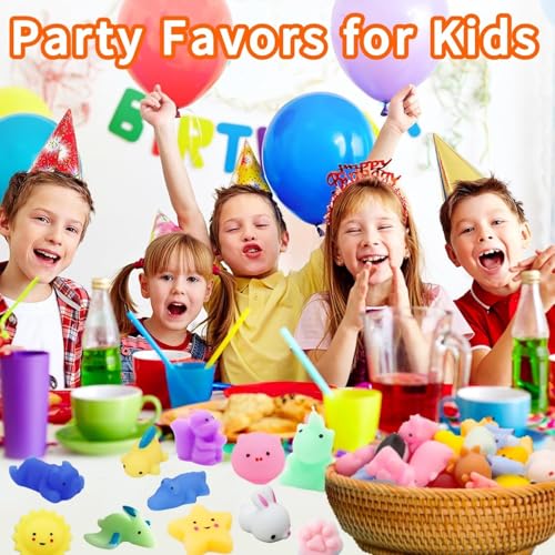 AM ANNA Squishy Toys Squishies, 50 Pack Mochi Squishy Party Favors for Kids, Squishies for Kids Fidget Toys Stress Reliever,Treasure Box Toys for Classroom Prizes Goodie Bag Stuffers (50 Pcs)