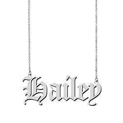 GR859C Elegant Tiny Hailey Name Necklace Pendant