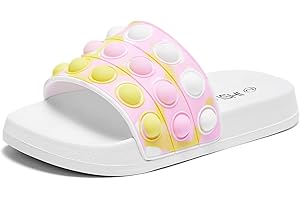 Eashi Slides For Kids,Boys Girls Sandals, Toddler Arch Support Slippers For House Shower Beach Non-Slip