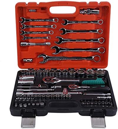Yogamada 82Pcs Keys Spanner Car Vehicles Repair Tool Ratchet Torque Wrench Combo Tools Kit Auto Repairing Hand Tool Set