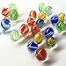 OBTANIM 30 Pcs Glass Marbles Toy 1 Inch Mega Beautiful Cats Eyes Marbles Bulk for Children, Marble Games, Multicolor