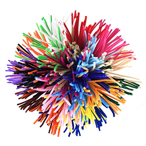 Miukada 600pcs Pipe Cleaners Chenille Stems for DIY Art and Craft Decorations (11.8" in Length.20 Colors)