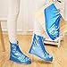Whose Lemon Women Men Waterproof Shoes Cover Rain Snow Boots Covers Reusable Slip-resistant High Elastic Fabric Shoes Covers Blue XXXL