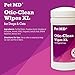 Pet MD Cat and Dog Ear Wipes Otic Clean Ear Cleaner Wipes for Pets - 70 XL Wipes