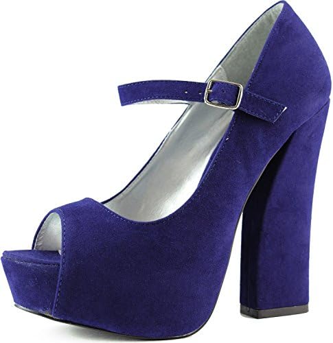 royal blue mary jane heels
