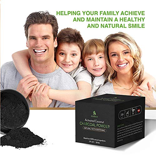 All Natural Charcoal Teeth Whitening Gum Powder -Mint Flavor- Made with Organic Coconut Activated Charcoal and Bentonite Clay Formula for Stronger Healthy White Teeth.No need for Strips, Kits or Gel. - Thumbnail 7