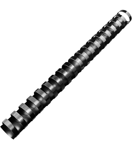Fellowes Plastic Comb Binding Spines, 1 Inch Diameter, Black, 200 Sheets, 50 Pack (52328) : Binding Spines : Office Products