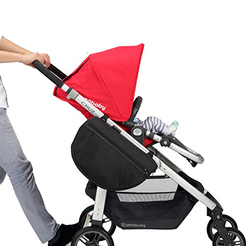 Insulated Stroller Organizer, Side Sling Stroller Saddle Bag, Black