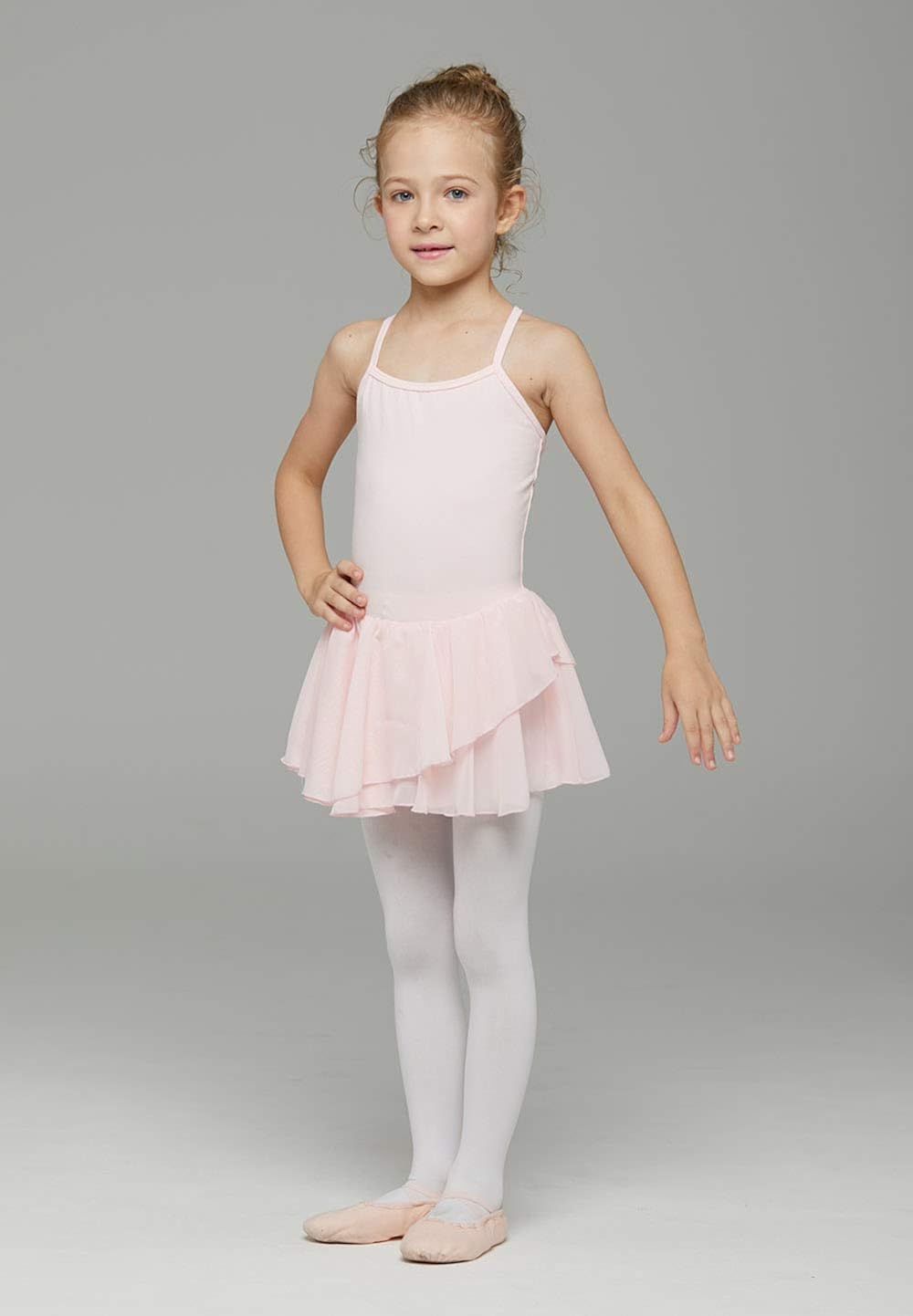 MdnMd Camisole Ballet Dance Leotard with Tutu Skirt for Toddler Girls Gymnastic Ballerina Dress Outfit: Clothing