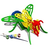 3D Wooden DIY Jigsaw Puzzle Handmade Assemble Animal Model Toys Kits with Painting Tools for Kids and Adults