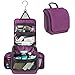 VENTURE 4TH Hanging Travel Toiletry Bag for Women & Men - Travel Organizer with Expandable Compartments & Removable Clear Pouch for Toiletries (Port Purple)
